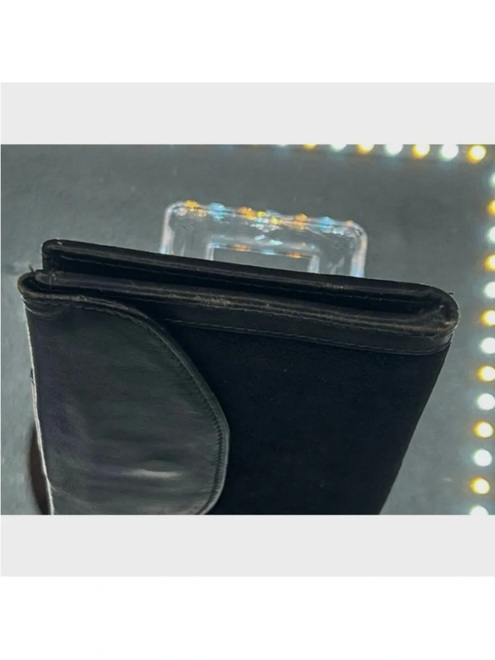 Vintage 1970’s Gucci Black Bi-Fold Suede & Leather Wallet -Authentic - Picture 10 of 13